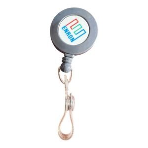 Enron Retractable Badge Reel Unisex OS Grey Excellent Corporate Memorabilia Y2K